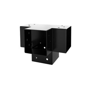 Post corner connector X shape black