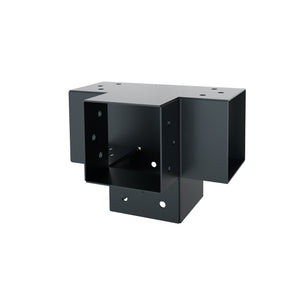 Post corner connector X shape anthracite