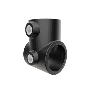 Short tee tube clamp black