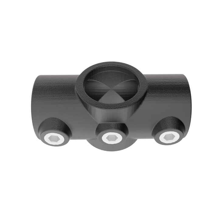2 Socket Cross Tube Clamp Black