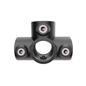 3-way outlet tee tube clamp black