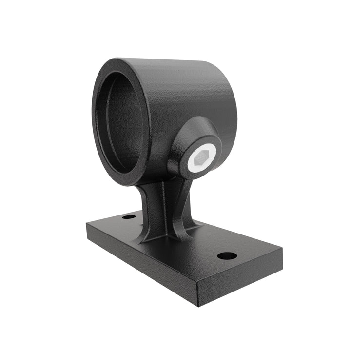 Wall Mount Tube Clamp Handrail Bracket Black