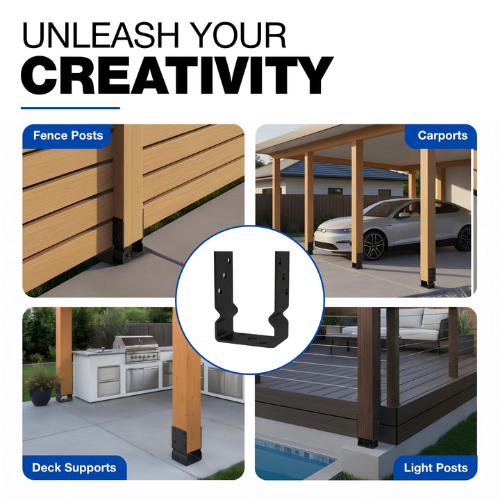 U Shaped Bracket with Bend | Fence Post Support