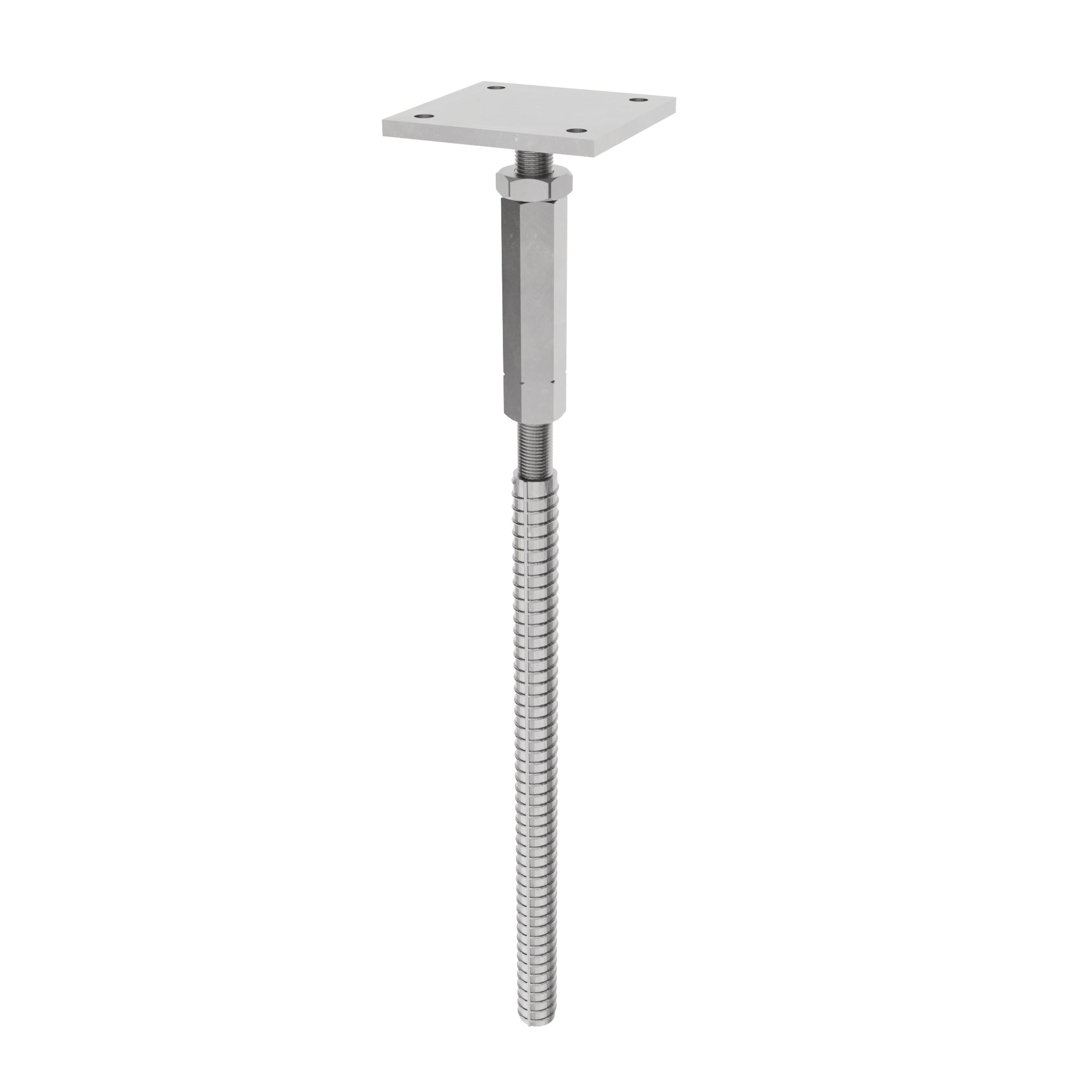 Concrete in adjustable post support T