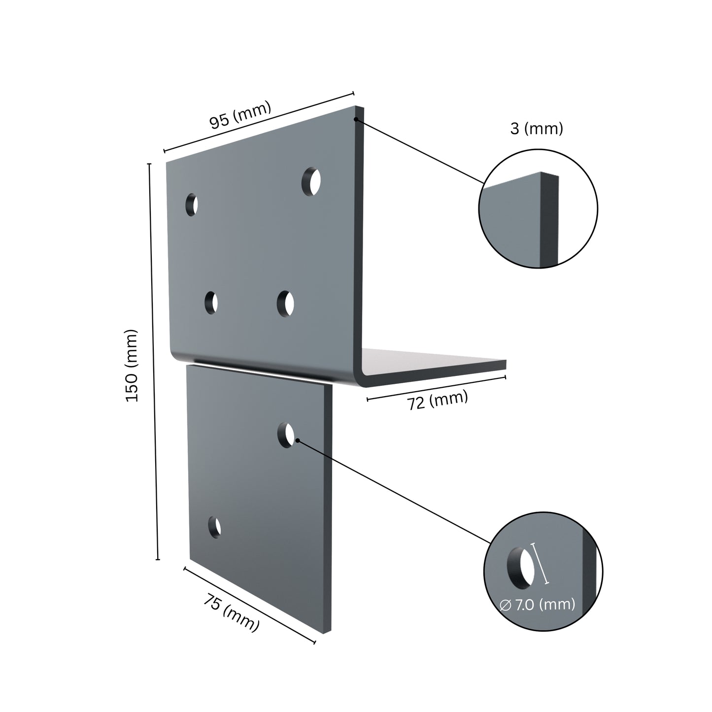 Conector en T Madera 