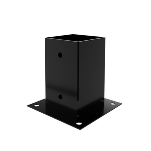 Square bolt down post support base black