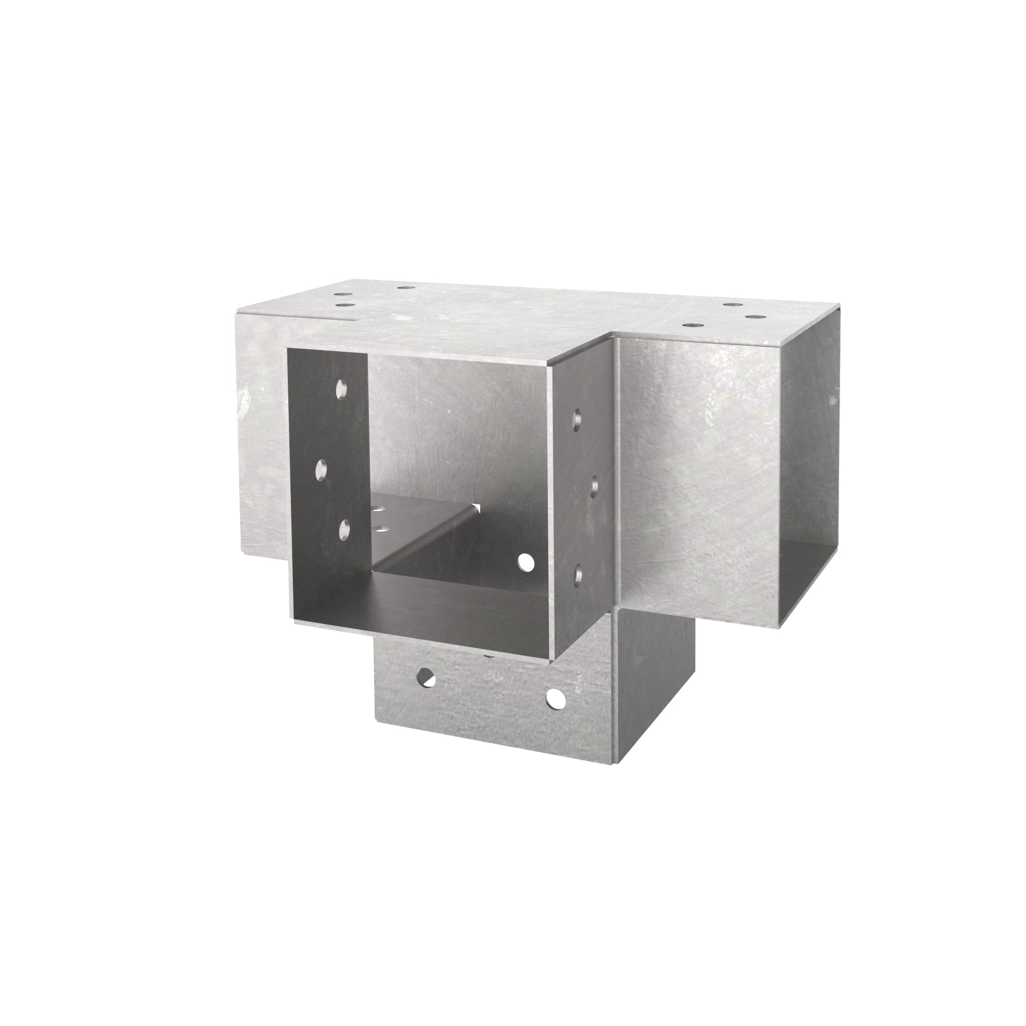 Post corner connector X shape