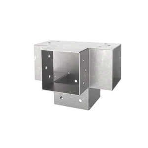 Post corner connector X shape