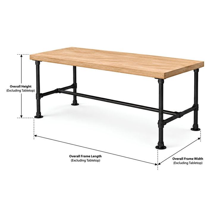 Kit de cadre de table – acier thermolaqué noir Ø27 mm