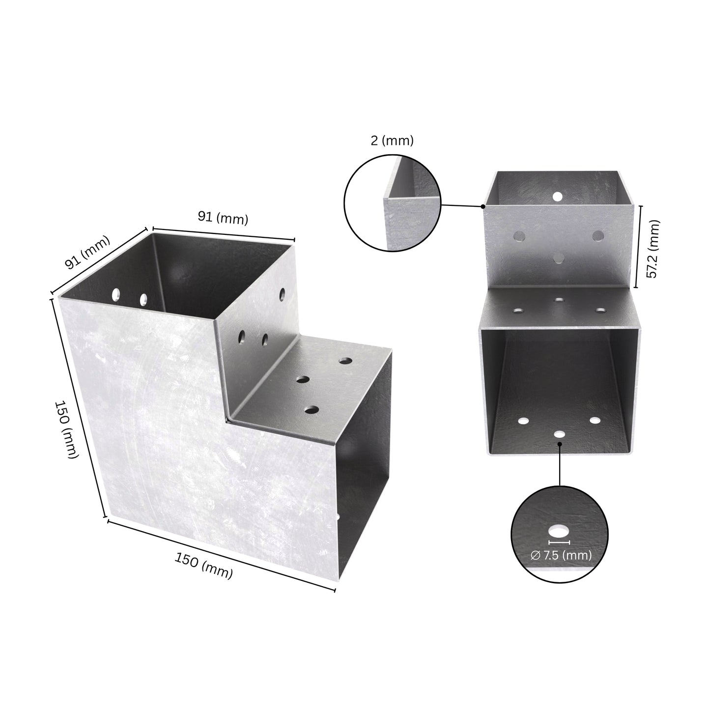 Conector de Poste en L
