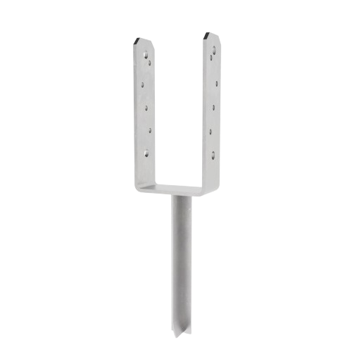 Support de poteau en U avec broche en T