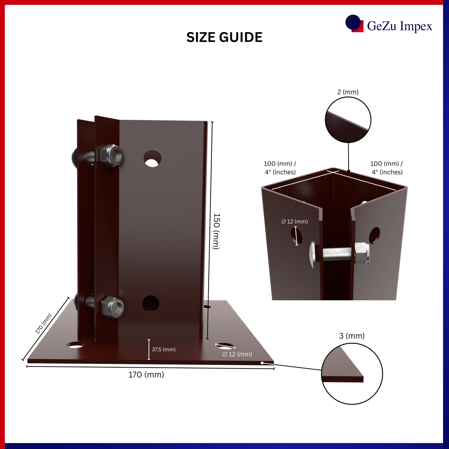 Swift Clamp Bolt Down Post Support
