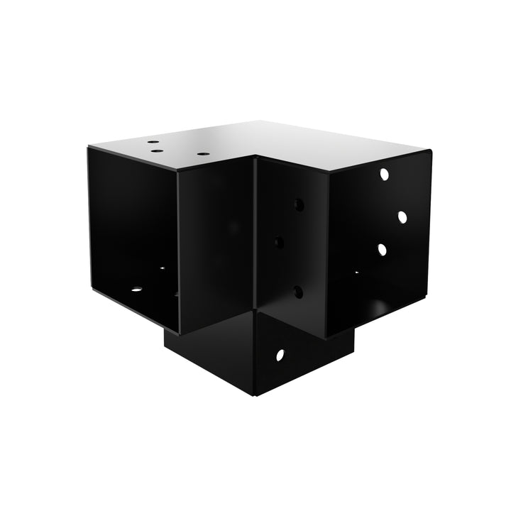 Post corner connector Y shape black