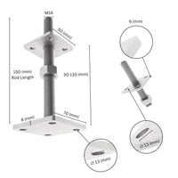 Bolt down height adjustable post support