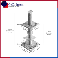 M20 nut size, adjustable in height upto 100 mm / Hot Dip Galvanised