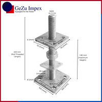 M20 nut size, adjustable in height upto 200 mm / Zinc Flake