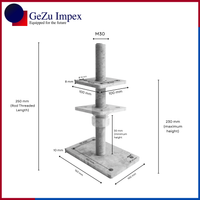 M30, Height Upto 250 mm / Hot Dip Galvanised