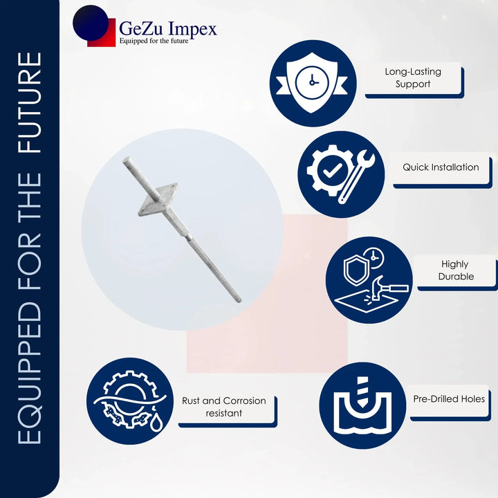 Heavy duty concrete in adjustable post support features.