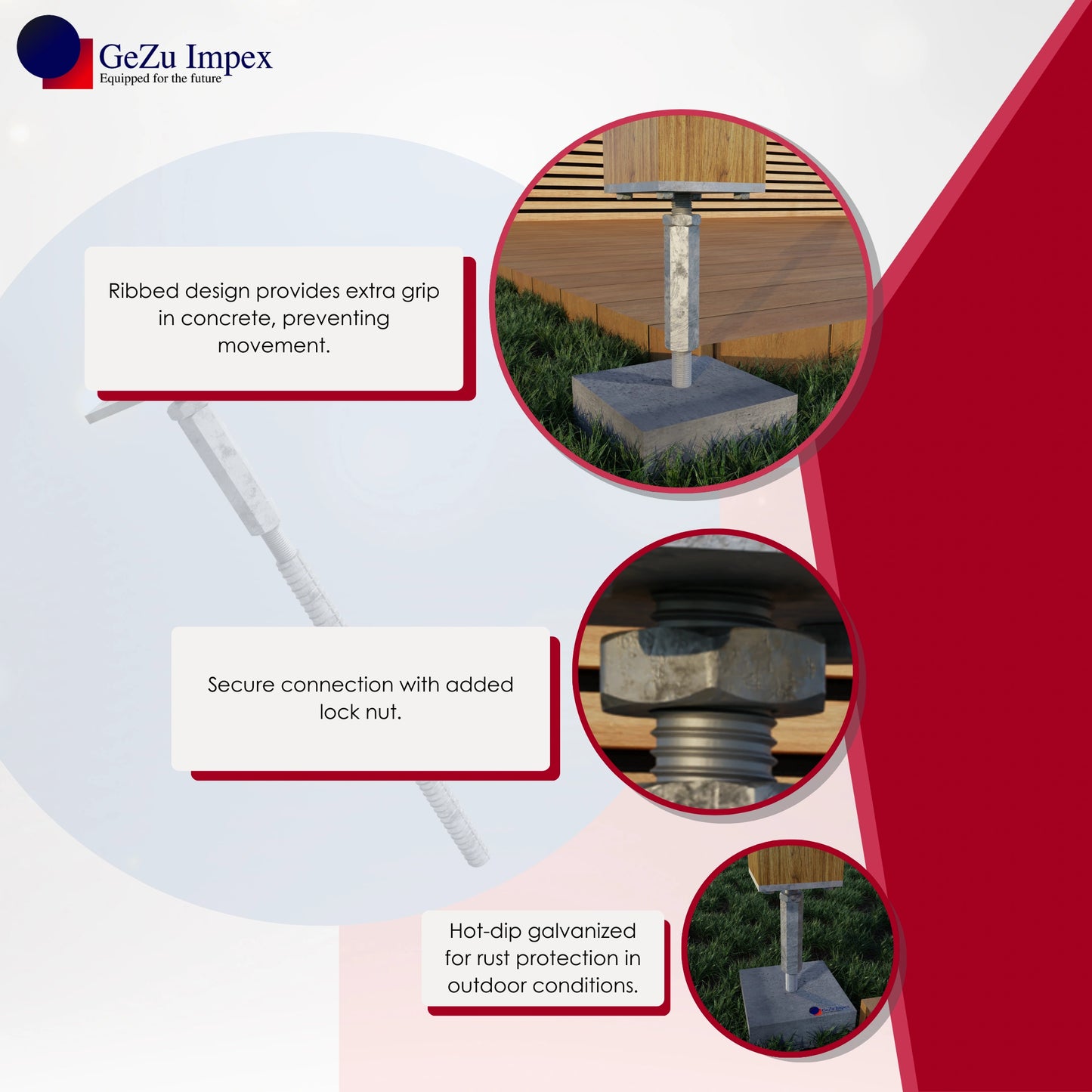 post support adjustable elevated base height adjust holder 