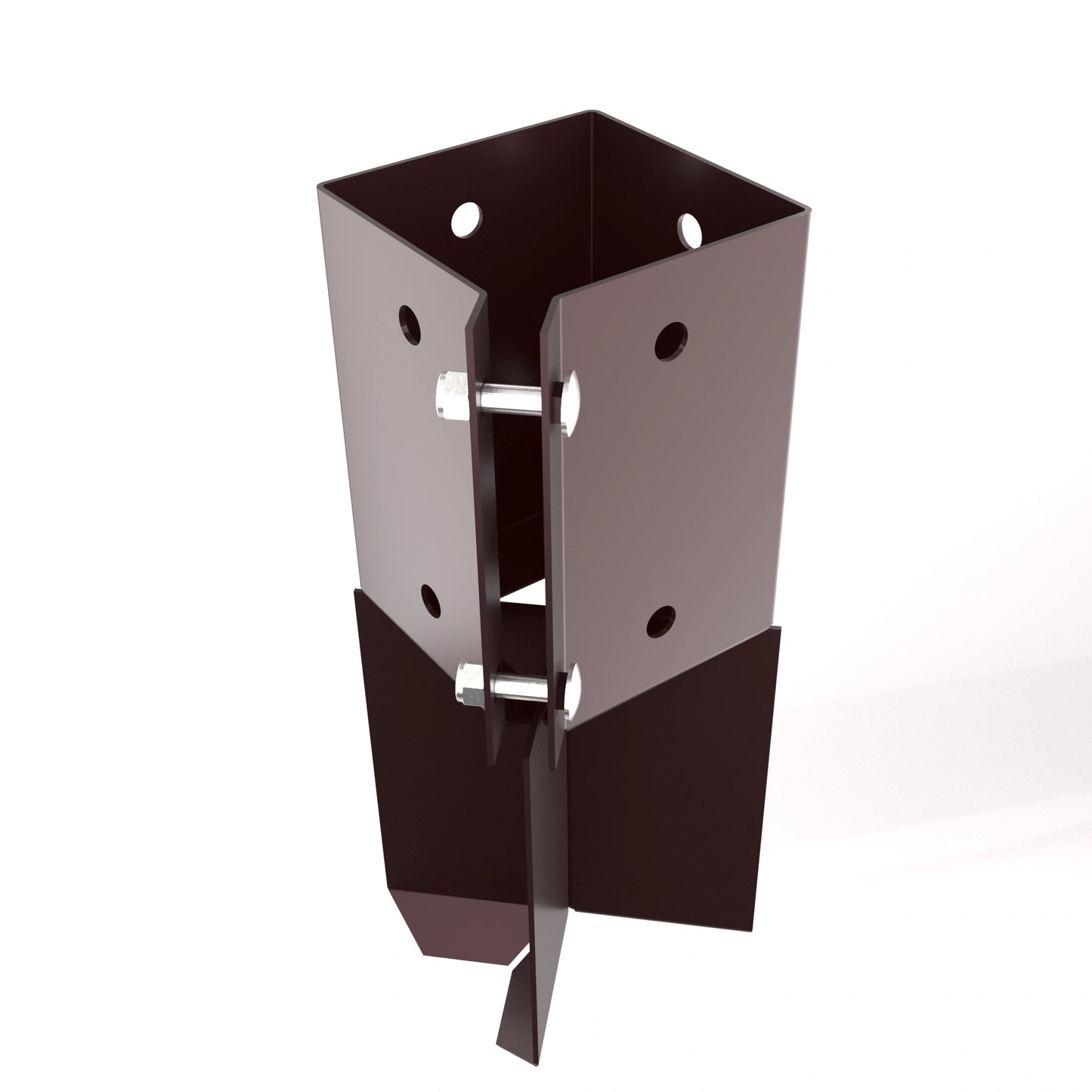 Swift Clamp Concrete In Post Support 75x75mm Powder Coated