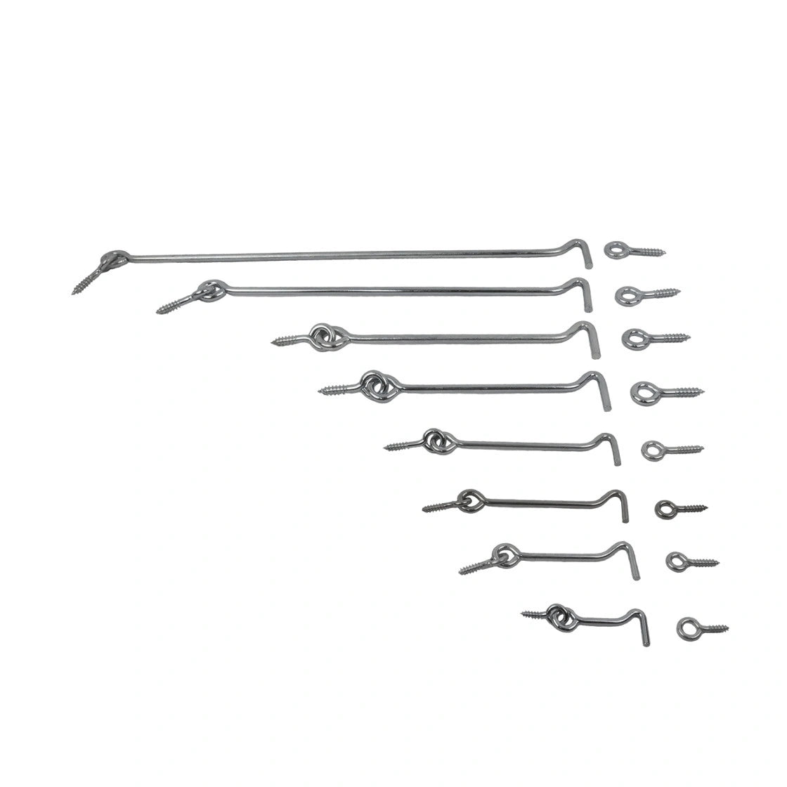 Door hooks latches for external doors hook and eye holders to stay open