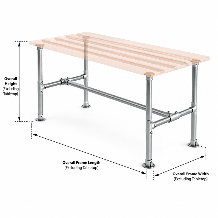Kit de cadre de table – 42 mm, acier galvanisé