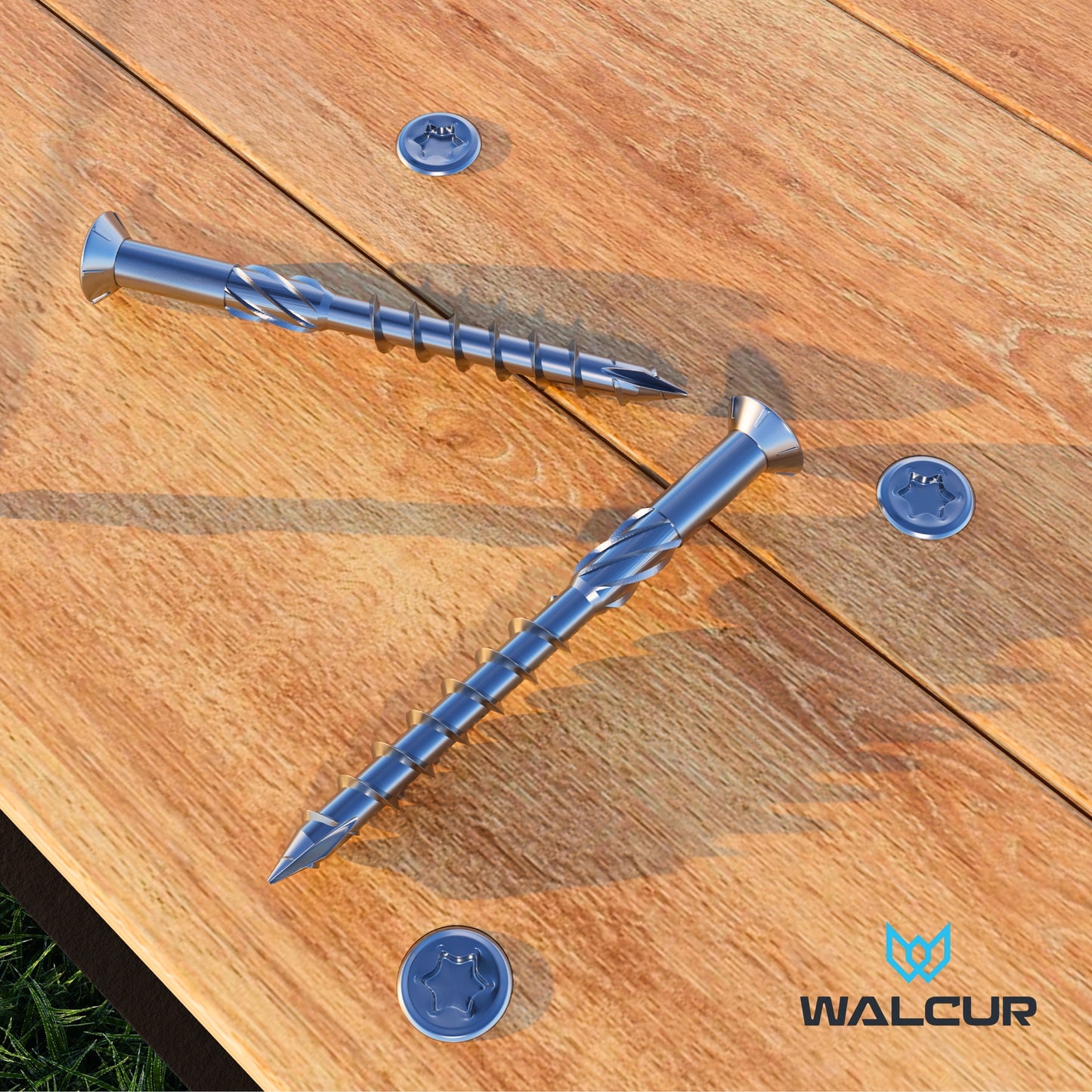 Vite per terrazza 5,0 x 60 mm in acciaio inox, confezione da 200 pezzi con 2 punte Torx