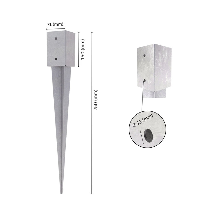 Drive-In Fence Post Spikes – Pack of 4