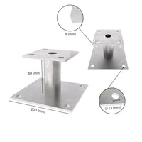 Pies de soporte de poste ajustables