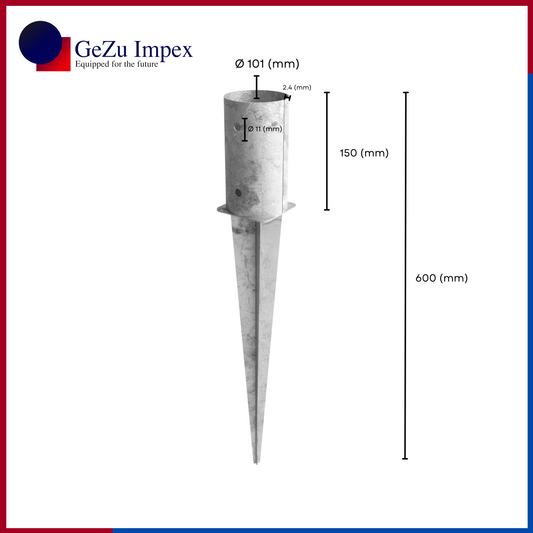 Round post spike support