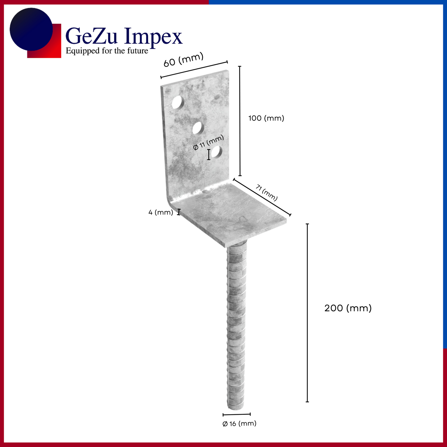70 mm width / Hot Dip Galvanised