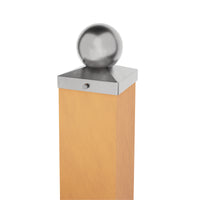 Square post cap ball