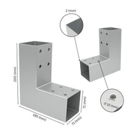 Connettore a L per pali