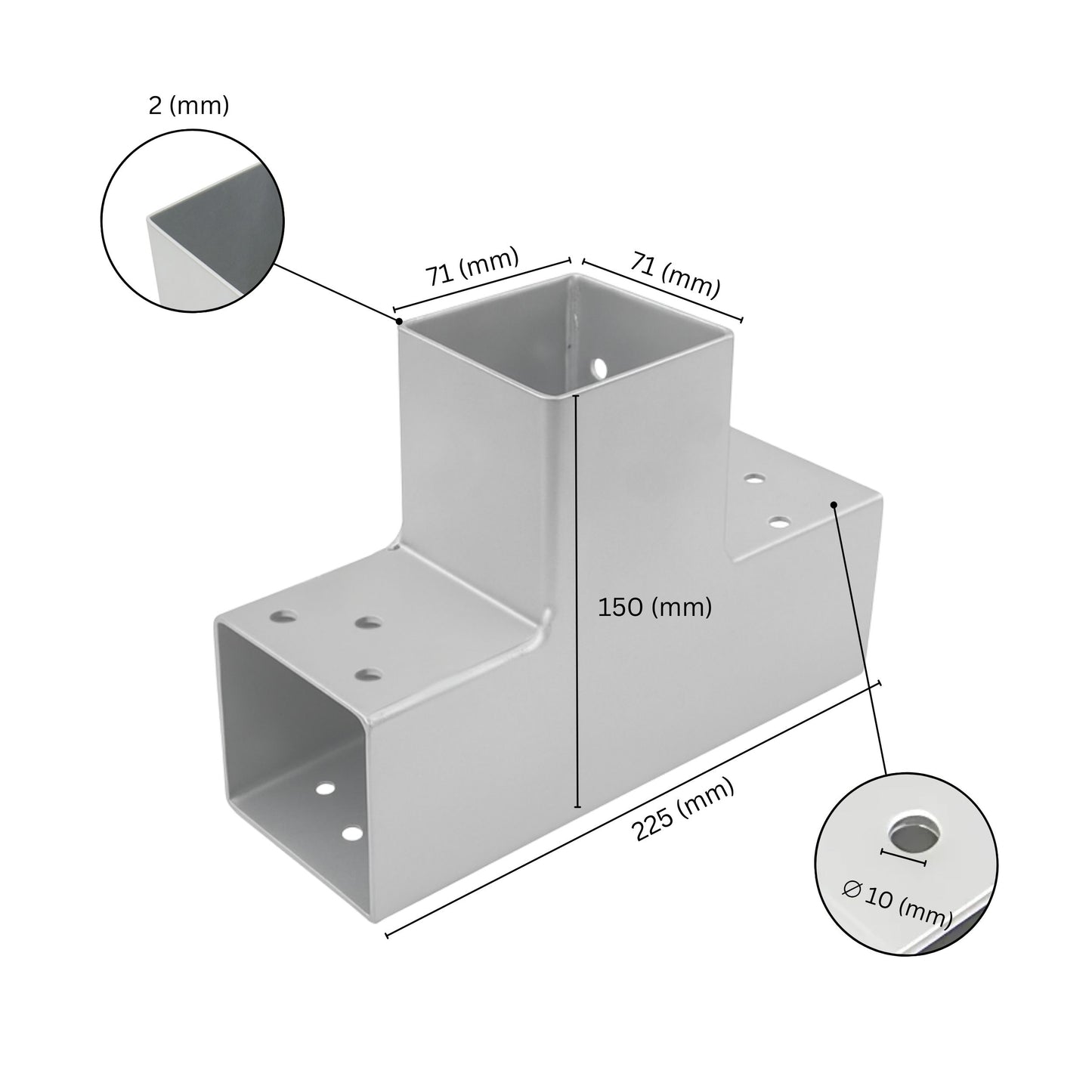 Connettore a T per pali
