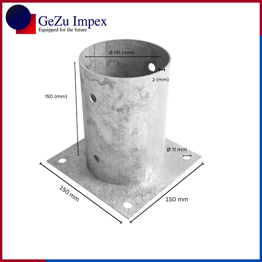 Round bolt down post support base