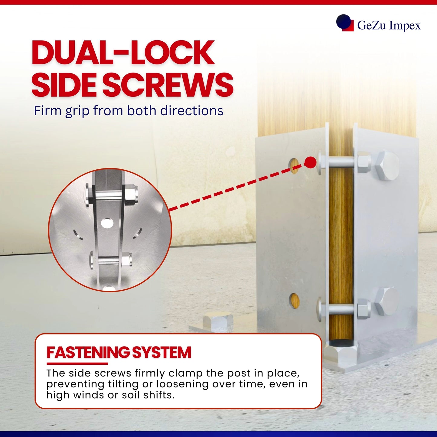 Swift Clamp Bolt Down Post Support