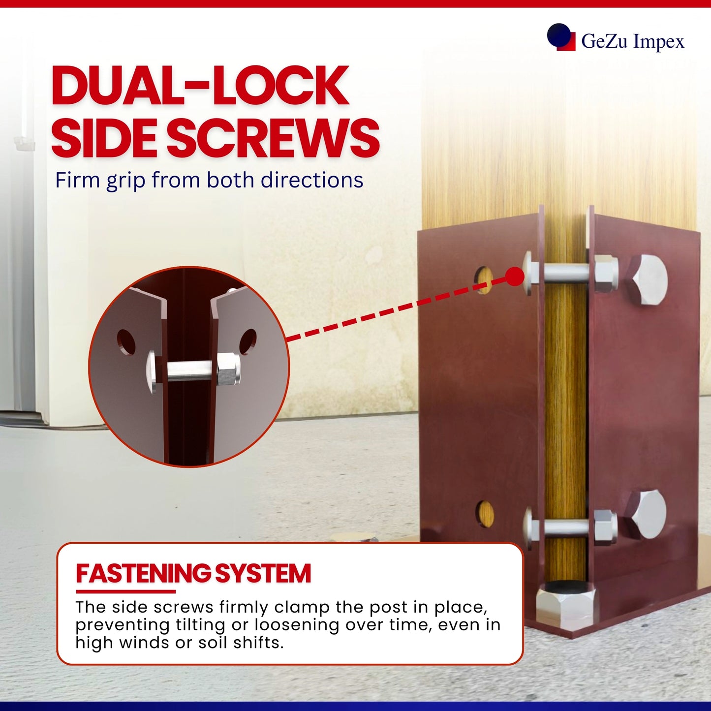 Swift Clamp Bolt Down Post Support