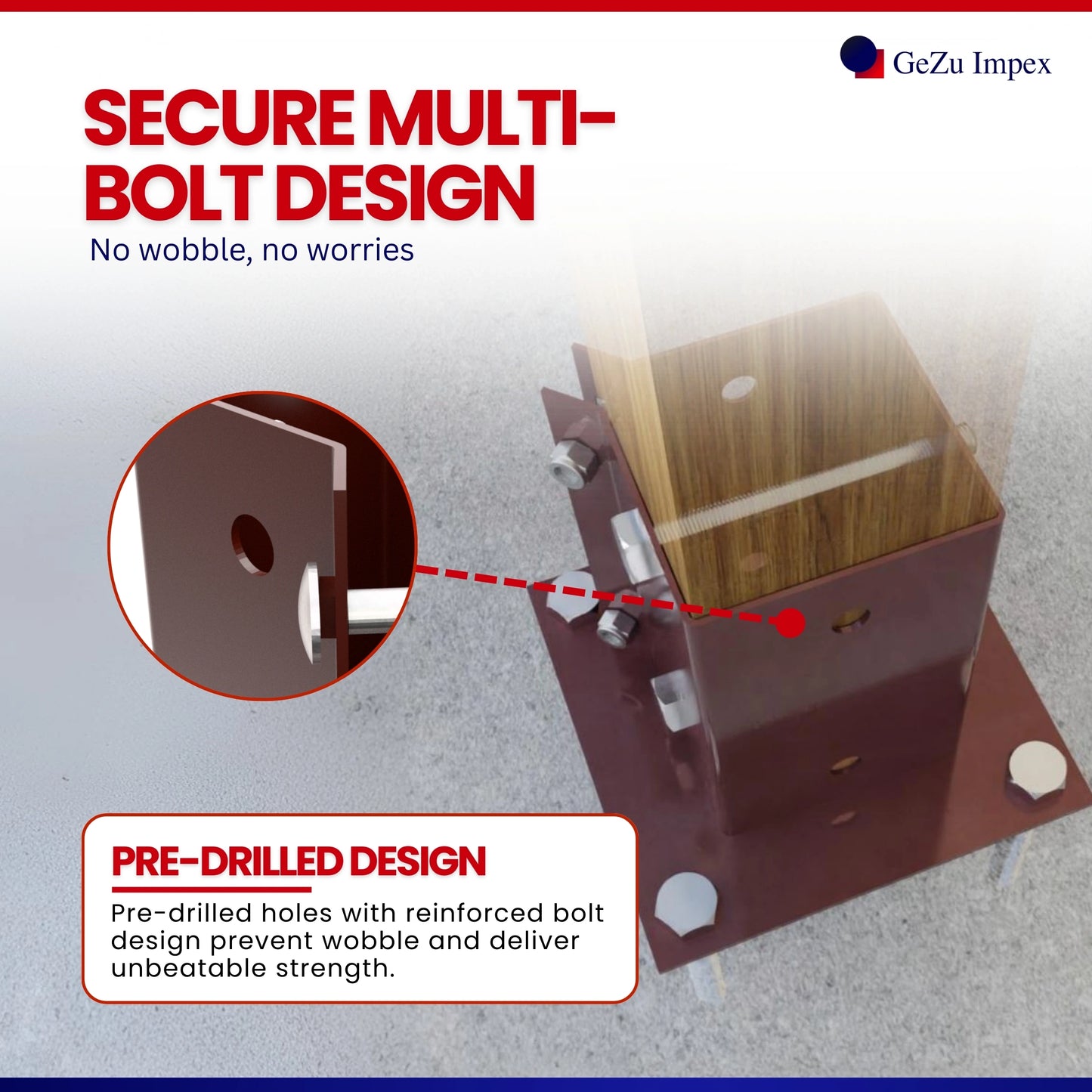 Swift Clamp Bolt Down Post Support