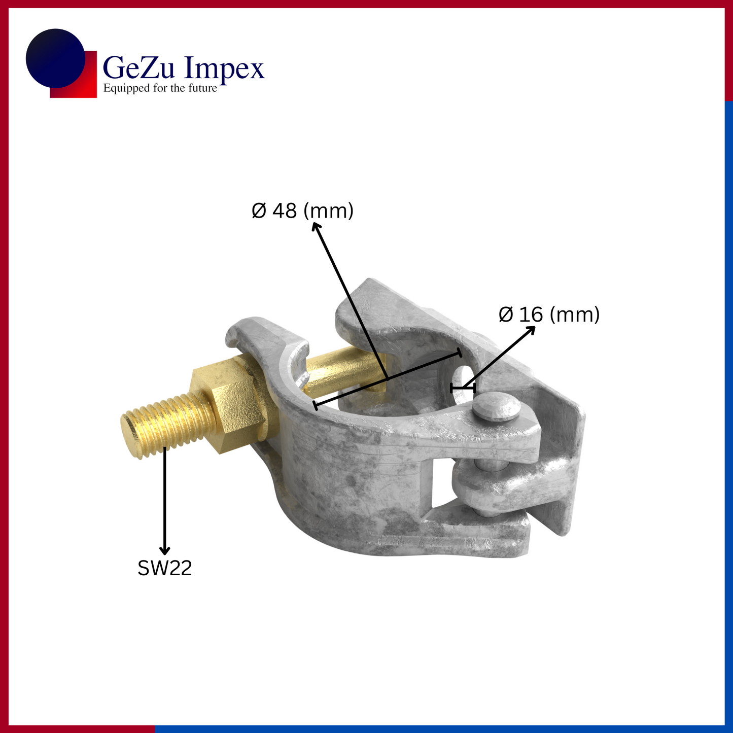 Scaffolding coupler tube clamp with Bolt