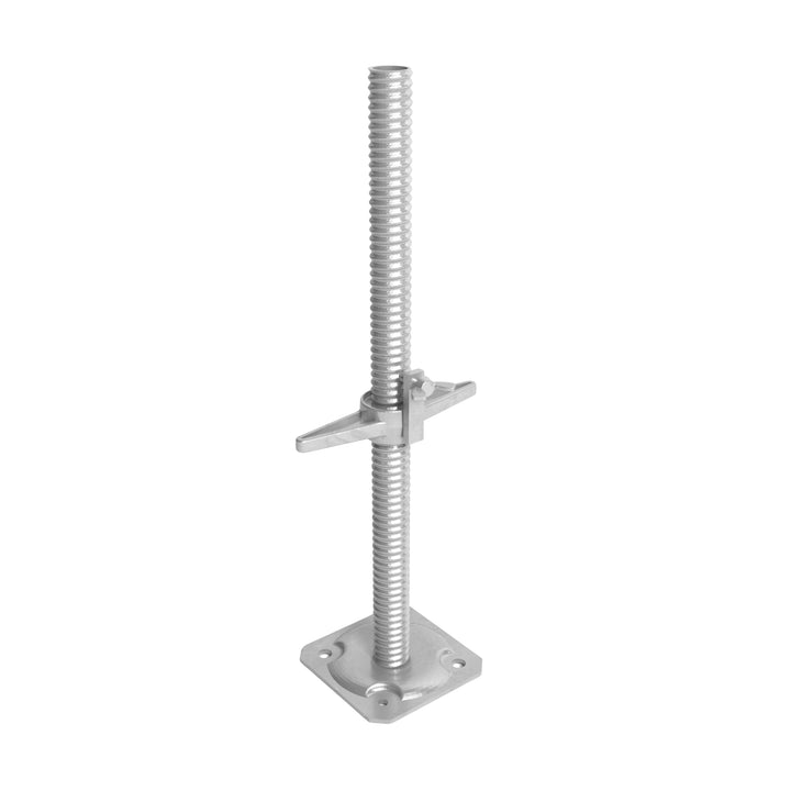 Adjustable screw base jack with wing nut