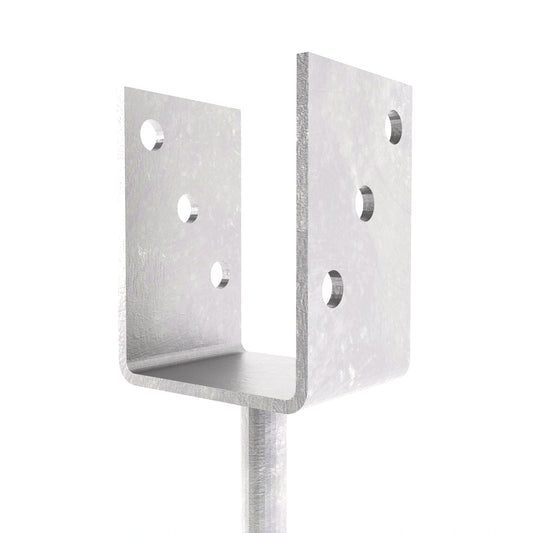 U shaped post support with bent rod