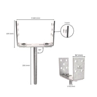 Adjustable Width U Post Support with TMT Rod