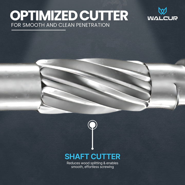 Self-drilling deck screw with shaft milling cutter 